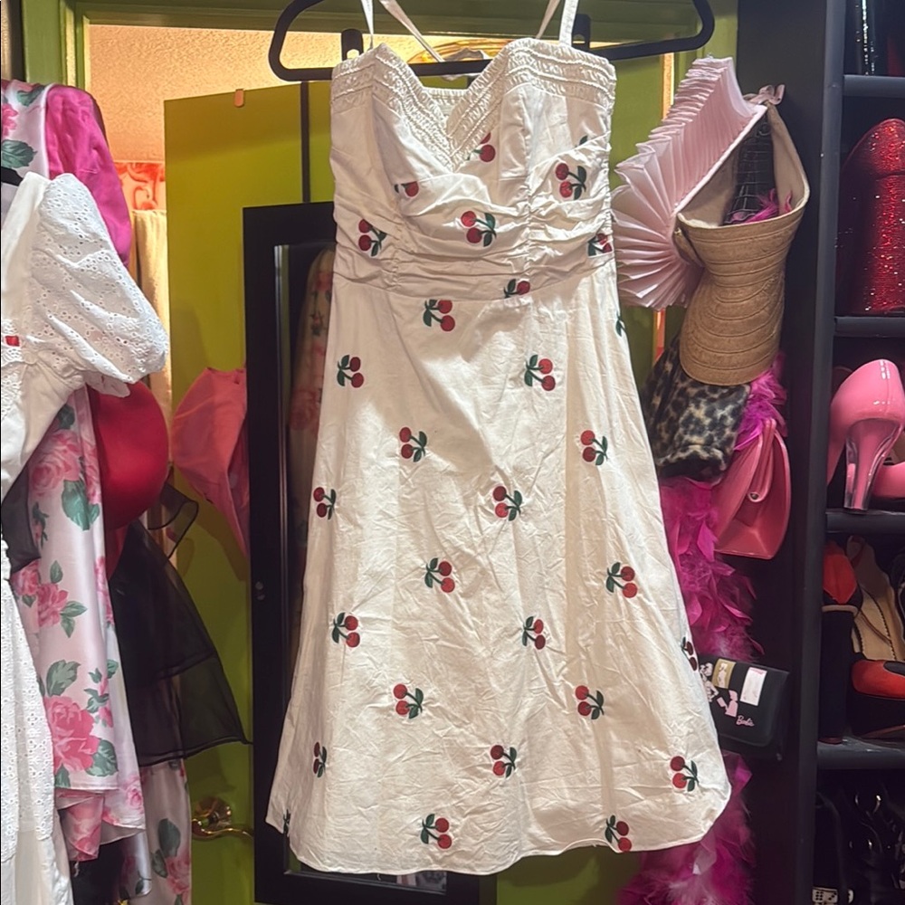 Vintage Betsey Johnson cherry print dress